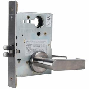 SCHLAGE L9010 06A 630 Mortise Lockset, Grade 1, L Rhodes, Stainless Steel, Not Keyed | CT9ZAE 46TN24