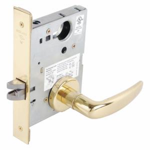 SCHLAGE L9010 07A 605 Mortise Lockset, Grade 1, L Athens, Bright Brass, Not Keyed | CT9YZP 46TN25