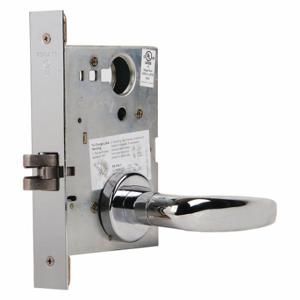 SCHLAGE L9010 07A 625 Mortise Lockset, Grade 1, L Athens, Bright Chrome, Not Keyed | CT9YZQ 46TN27