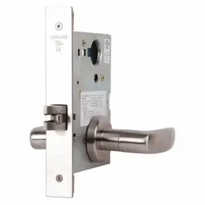 SCHLAGE L9010 07A 630 Mortise Lockset, Grade 1, L Athens, Stainless Steel, Not Keyed | CT9ZAA 46TN29