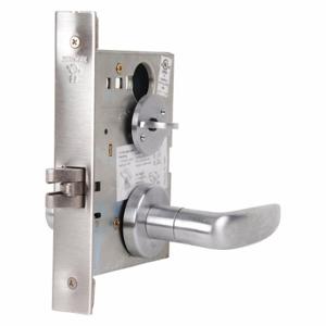 SCHLAGE L9040 07A 626 Mortise Lockset, Grade 1, L Athens, Satin Chrome, Not Keyed, Lever | CT9YZY 46TN34