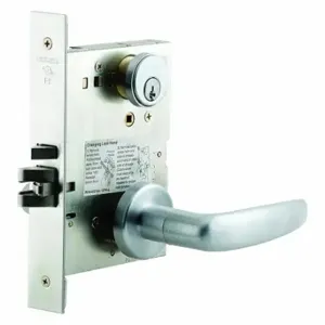 SCHLAGE L9050P 07A 626 KD C123 KWY Mortise Lockset, Grade 1, L Athens, Satin Chrome, Different | CT9YZU 46TN43