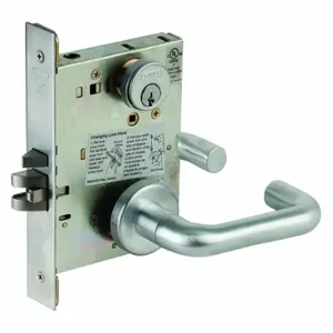 SCHLAGE L9070P 03A 626 KD C123 KWY Mortise Lockset, Grade 1, L Tubular, Satin Chrome, Different, Lever | CT9ZAP 46TN44