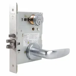 SCHLAGE L9070P 07A 626 KD C123 KWY Mortise Lockset, Grade 1, L Athens, Satin Chrome, Different | CT9YZT 46TN45