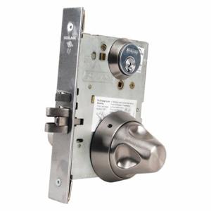 SCHLAGE L9050P SK1 630 C123 Antiligature Mortise Lockset, 1, Round, Stainless Steel | CT9XFE 457D06
