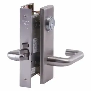 SCHLAGE L9092EUJ 03N 630 RX Mortise Lockset, Grade 1, 03N, Satin Stainless Steel, Different | CT9YZD 53JZ95