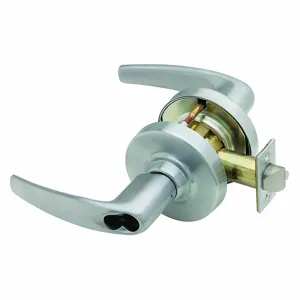 SCHLAGE ND75JD ATH 626 Lever, Grade 1, Nd Athens, Satin Chrome, Not Keyed, Lever, Classroom | CT9ZEJ 46TN88