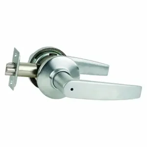 SCHLAGE S40D JUP 626 Lever, Grade 2, S Jupiter, Satin Chrome, Not Keyed, Lever, Privacy | CT9YYE 46TP23