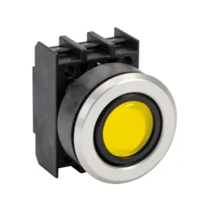 SCHMERSAL EDL.VGB Pushbutton, IP65, 30mm, Momentary, Operator Only, Plastic Base, Metal Bezel, Yellow | CV7WGH