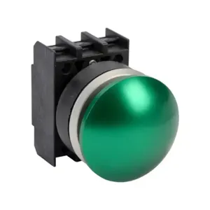 SCHMERSAL EDP40.VGN Pushbutton, IP65, 30mm, Momentary, Operator Only, Plastic Base, Metal Bezel, Green | CV7WGP