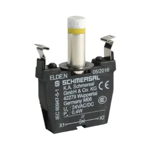 SCHMERSAL ELDE.NGB24 Light Terminal Block, Integrated Led, 24 VAC/VDC, Yellow, 0.4W | CV7DEN