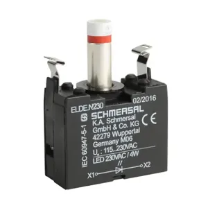 SCHMERSAL ELDE.NRT230 Light Terminal Block, Integrated Led, 115-230 VAC, Red, 4W At 230 VAC | CV7DER