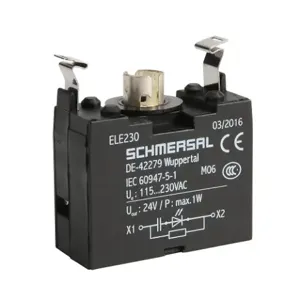 SCHMERSAL ELE230 Light Terminal Block, 115-230 VAC | CV7DEX