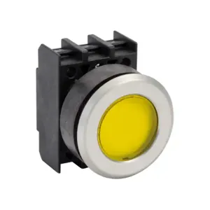 SCHMERSAL EML.VGB Illuminated Indicating Light, Permanent Light Function, IP65, 30mm, Yellow, 34.5mm, Round | CV7RMY