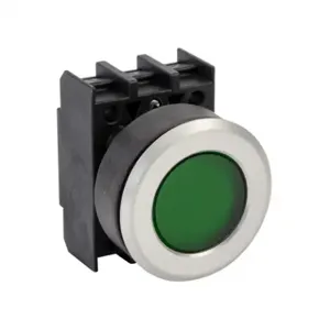 SCHMERSAL EML.VGN Illuminated Indicating Light, Permanent Light Function, IP65, 30mm, Green, 34.5mm, Round | CV7RMZ