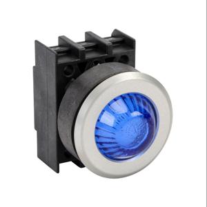 SCHMERSAL EMLH.VBL Illuminated Indicating Light, Permanent Light Function, IP65, 30mm, Blue, 34.5mm, Dome | CV7RNC