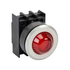 SCHMERSAL EMLH.VRT Illuminated Indicating Light, Permanent Light Function, IP65, 30mm, Red, 34.5mm, Dome | CV7RNF