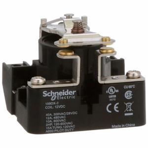 SCHNEIDER ELECTRIC 199DX-2 Open Power Relay, Surface Mounted, 40 A Current Rating, 12V DC, 4 Pins/Terminals, SPST-NO | CU2CJQ 6CUU5
