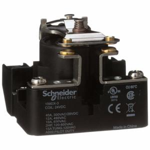 SCHNEIDER ELECTRIC 199DX-3 Open Power Relay, Surface Mounted, 40 A Current Rating, 24V DC, 4 Pins/Terminals, SPST-NO | CU2CKA 6CUU6