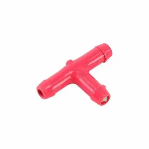 SCHNEIDER ELECTRIC 21-038 Fitting, Tubing, and Restrictor Tee, 1/4 Inch Barbed Connection Size/Type, Red, T-Fitting | CU2DKD 161W05