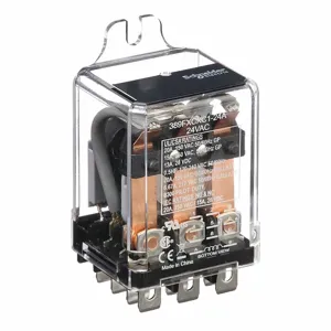 SCHNEIDER ELECTRIC 389FXCXC1-24A Enclosed Power Relay, Surface Mounted, 20 A Current Rating, 24VAC, 3Pdt | CU2BEQ 6CVA0