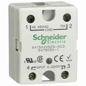 SCHNEIDER ELECTRIC 6475AXXSZS-DC3 Solid State Relay, Surface Mounted, 75 A Max Output Current | CU2DZN 6CVD2