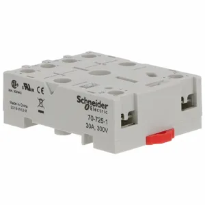 SCHNEIDER ELECTRIC 70-725-1 Relay Socket, 30 A Rating, Din-Rail Socket Mounting, 6 Pins, M Socket, Std, Finger Safe | CU2DEH 6AGT8