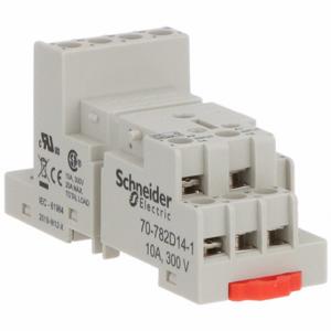 SCHNEIDER ELECTRIC 70-782D14-1 Relay Socket, 10 A Rating, Din-Rail Socket Mounting, 14 Pins, G Socket, Std, Finger Safe | CU2DDN 6CVE3
