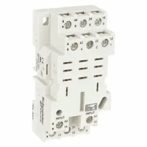 SCHNEIDER ELECTRIC 70-783D11-1A Relay Socket, 16 A Rating, Din-Rail Socket Mounting, 11 Pins, C Socket, Std, Finger Safe | CU2DEC 6CVE6