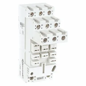 SCHNEIDER ELECTRIC 70-788EL11-1 Relay Socket, 25 A Rating, Din-Rail Socket Mounting, 11 Pins, C Socket, Std, Finger Safe | CU2DEL 6CVE8