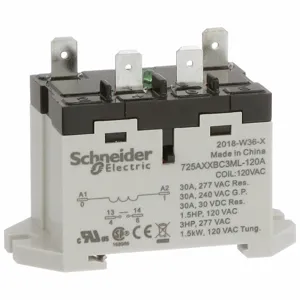 SCHNEIDER ELECTRIC 725AXXBC3ML-120A Enclosed Power Relay, Din-Rail & Surface Mounted, 30 A Current Rating, 120VAC, Spst-No | CU2BDM 6CVF9