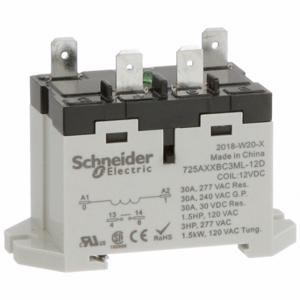 SCHNEIDER ELECTRIC 725AXXBC3ML-12D Enclosed Power Relay, Din-Rail & Surface Mounted, 30 A Current Rating, 12VDC, Spst-No | CU2BDQ 6CVG0