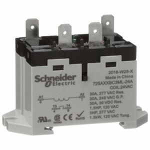 SCHNEIDER ELECTRIC 725AXXBC3ML-24A Enclosed Power Relay, Din-Rail & Surface Mounted, 30 A Current Rating, 24VAC, Spst-No | CU2BDW 6CVG2