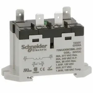 SCHNEIDER ELECTRIC 725AXXBC3ML-24D Enclosed Power Relay, Din-Rail & Surface Mounted, 30 A Current Rating, 24VDC, Spst-No | CU2BEB 6CVG3