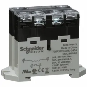 SCHNEIDER ELECTRIC 725AXXSC3ML-240A Enclosed Power Relay, Din-Rail & Surface Mounted, 30 A Current Rating, 240VAC, Spst-No | CU2BDT 6CVG6