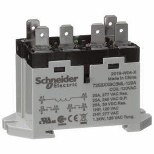 SCHNEIDER ELECTRIC 725BXXBC3ML-120A Enclosed Power Relay, Din-Rail & Surface Mounted, 25 A Current Rating, 120VAC, Dpst-No | CU2BDC 6CVG9