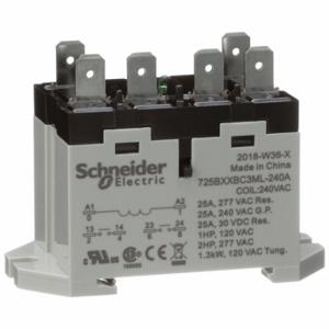 SCHNEIDER ELECTRIC 725BXXBC3ML-240A Enclosed Power Relay, Din-Rail & Surface Mounted, 25 A Current Rating, 240VAC, Dpst-No | CU2BDF 6CVH1