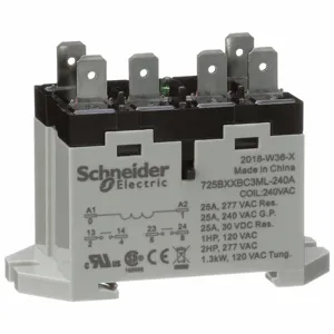 SCHNEIDER ELECTRIC 725BXXBC3ML-240A Enclosed Power Relay, Din-Rail & Surface Mounted, 25 A Current Rating, 240VAC, Dpst-No | CU2BDF 6CVH1