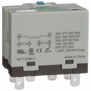 SCHNEIDER ELECTRIC 725BXXBM4L-12D Enclosed Power Relay, Socket Mounted, 25 A Current Rating, 12VDC, 6 Pins/Terminals | CU2BED 6CVH5