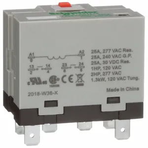 SCHNEIDER ELECTRIC 725BXXBM4L-240A Enclosed Power Relay, Socket Mounted, 25 A Current Rating, 240VAC, 6 Pins/Terminals | CU2BEE 6CVH6