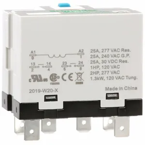 SCHNEIDER ELECTRIC 725BXXBM4L-24D Enclosed Power Relay, Socket Mounted, 25 A Current Rating, 24VDC, 6 Pins/Terminals | CU2BEG 6CVH8