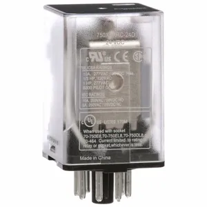 SCHNEIDER ELECTRIC 750XBXRC-24D Plug-In Relay 8 Pins Octal 24VDC | AH4TMC 35KR30