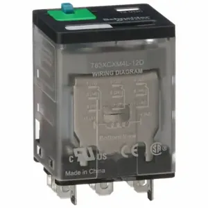 SCHNEIDER ELECTRIC 783XCXM4L-12D General Purpose Relay, Socket Mounted, 15 A Current Rating, 12 VDC, 11 Pins/Terminals | CU2BJB 6CWH5