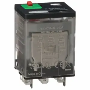 SCHNEIDER ELECTRIC 783XCXM4L-240A General Purpose Relay, Socket Mounted, 15 A Current Rating, 240 VAC, 11 Pins/Terminals | CU2BJP 6CWH6