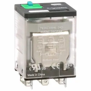 SCHNEIDER ELECTRIC 783XCXM4L-24D 24VDC, 11-Pin Square Base General Purpose General Purpose Relay | CD2KLT 6CWH8