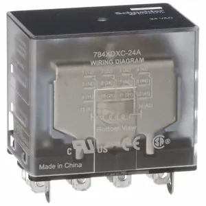 SCHNEIDER ELECTRIC 784XDXC-24A General Purpose Relay, Socket Mounted, 15 A Current Rating, 24 VAC, 14 Pins/Terminals | CU2BJG 6CWJ2