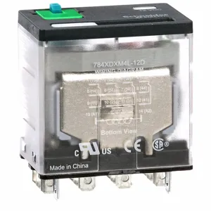 SCHNEIDER ELECTRIC 784XDXM4L-12D General Purpose Relay, Socket Mounted, 15 A Current Rating, 12 VDC, 14 Pins/Terminals | CU2BJW 6CWK0