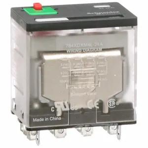 SCHNEIDER ELECTRIC 784XDXM4L-24A General Purpose Relay, Socket Mounted, 15 A Current Rating, 24 VAC, 14 Pins/Terminals | CU2BJF 6CWK2