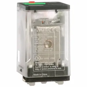 SCHNEIDER ELECTRIC 788XCXRM4L-120A Plug-In Relay 11 Pins Square 120VAC | AH4TNX 35KR75