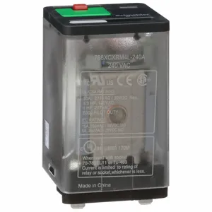 SCHNEIDER ELECTRIC 788XCXRM4L-240A Plug-In Relay 11 Pins Square 240VAC | AH4TNZ 35KR77